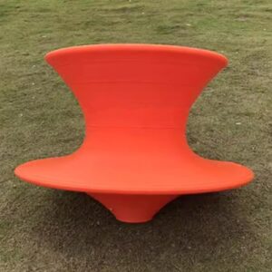 chzdpp kids sensory swivel chair with non-slip pattern, 360° swivel small gyro chair for playground/kindergarten/mall, sports toys for boys & girls ages 2 to 5(orange)