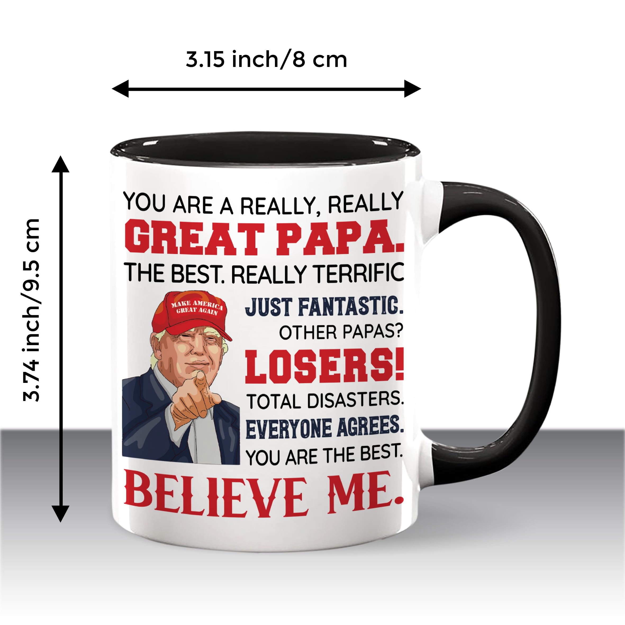 Viberty Papa Mug 11 Oz - Gifts for Papa - Funny Papa Gifts from Grandkids, Grandchildren - Christmas, Birthday, Father's Day Gifts for Papa - Papa Coffee Cup