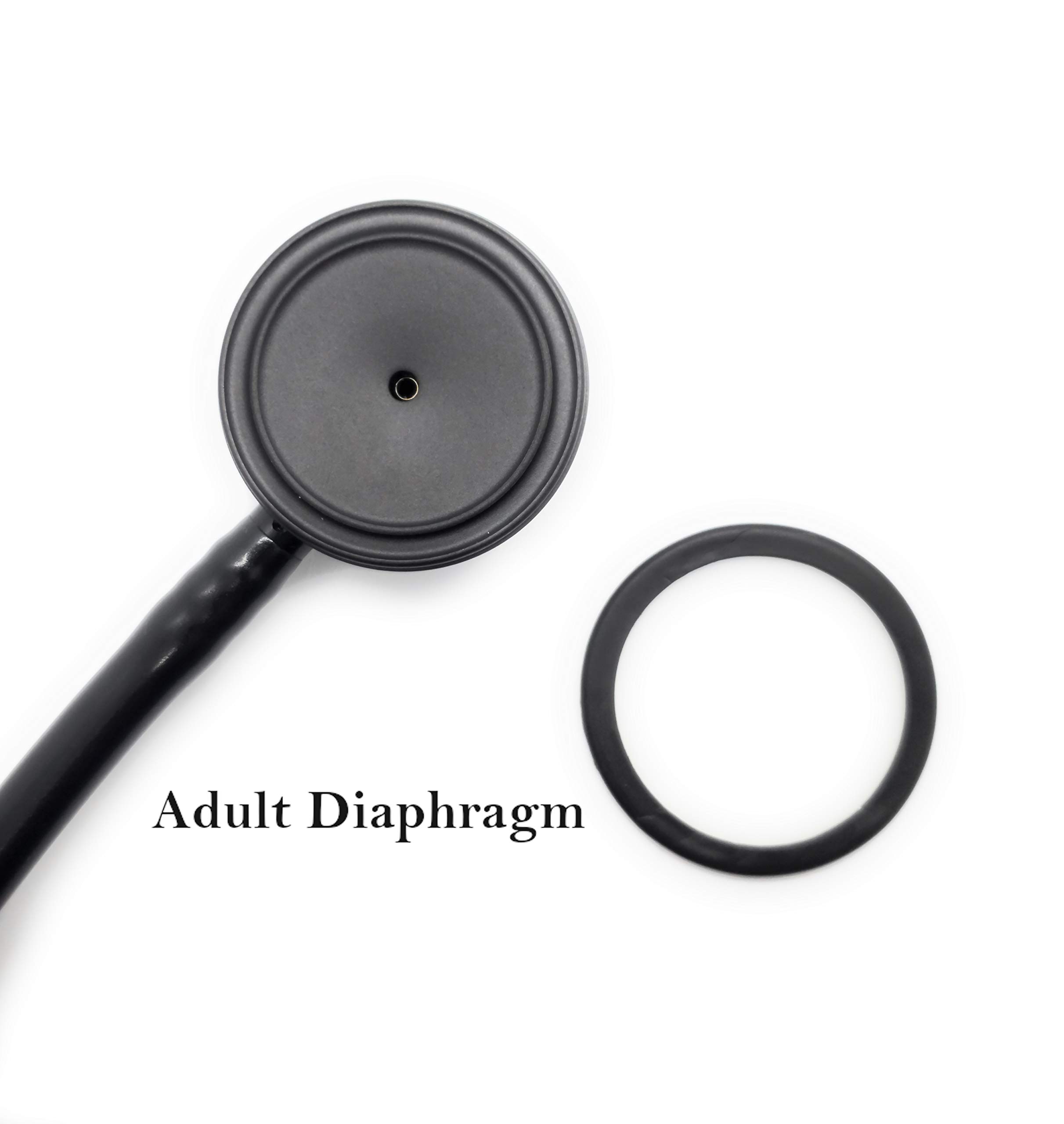 Adult Diaphragm Replacement - Fits Cardiology IV (4) Classic III (3), Classic II (2) Stethoscopes - 2 Extra Ear Pieces, Compatible with Littmann