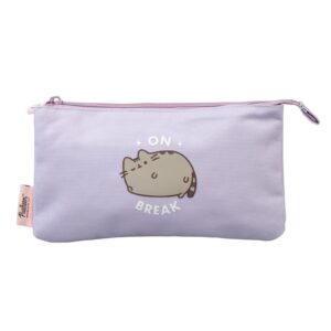 grupo erik pusheen pencil case | 3 compartments kids pencil case. triple pocket pencil case, cosmetic case, large pencil case | pusheen cat, pusheen gifts, pusheen stationery