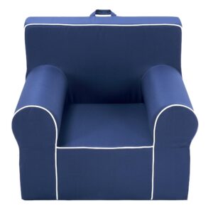 heritage kids navy everywhere foam armchair with carry handle and removable cover,25"x21"x 22",ages 3+