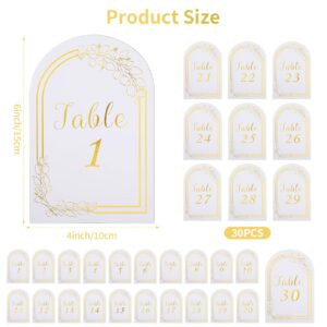 Ubamdom Gold Wedding Table Numbers 1-30, Table Numbers For Wedding Reception, 4x6 Inch Double Sided for Your Wedding, Reception, Anniversary, Birthday Party or Celebration(2 Pack)