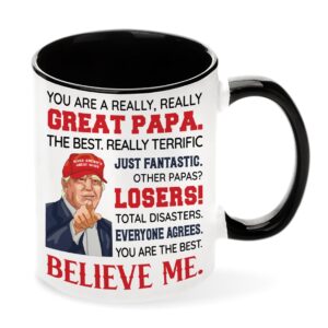 viberty papa mug 11 oz - gifts for papa - funny papa gifts from grandkids, grandchildren - christmas, birthday, father's day gifts for papa - papa coffee cup