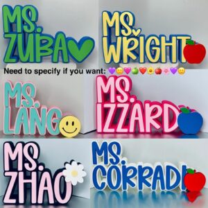 Customized 3D Desk Name Plates, Personalized Teacher Name Signs, Ideal Office Gifts for Boss & Coworkers, Enhancing Your Office Décor, Desk Name Sign | Kids Name Sign