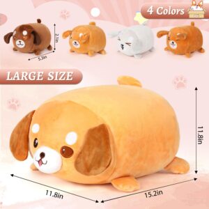 15'' Corgi Dog Plush Toy Pillow - 5pcs Children Dog Plush Toys with 4 Baby Plush Toys in The Belly, Suitable for Stuffed Plush Gifts for Boys and Girls On Children Birthdays and Christmas