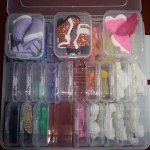 LZLMQSSA Bead Organizer Box, 60Pcs Small Clear Plastic Storage Containers, 2 Large Craft Organizer Box, Mini Parts Storage Solution for Beading Jewelry Making Diamond Arts Screws Seeds