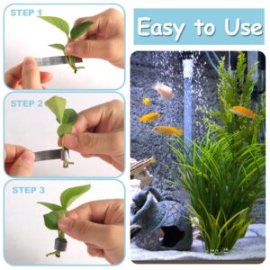 XIHIRCD 15pcs Aquarium Plant Weights, Bendable Fish Tank Plant Weights Metal Aquarium Plant Over Weight Anchors Cuttable Aquatic Plant Anchors for Ponds Aquarium Prevent Plants Floating