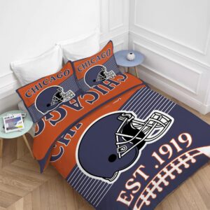 Gyeong Football Player Helmet Bedding Set City Classic Duvet Cover Set American Rugby Sports Comforter Set Twin Full Queen King Size with 1 Duvet Cover and 2 Pillowcase for Fans Boys Teenagers Men