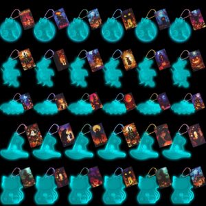 30 PCS Halloween Pop Fidget Toys Glow In The Dark, Halloween Party Favors Supplies for Kids 4-8 8-12,Relieves Stress Anxiety Toys Pop Keychain Bulk,Classroom Rewards