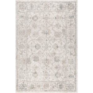 nuLOOM Georgianna Medallion 4x6 Area Rug for Living Room Bedroom Dining Room Kitchen, Beige/Light Grey