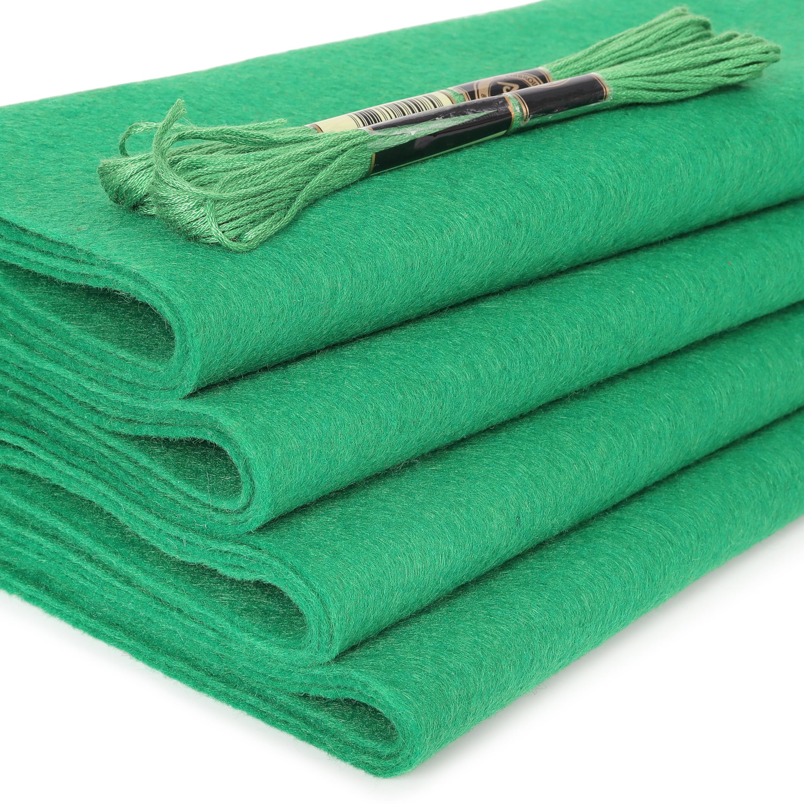 Felt Fabric Sheets for Crafts for Kids: LOTOFUN Soft 4PCS 8x35 Inch - Dark Green Non-Woven Acrylic Fabric Roll for DIY Sewing Quilting Project for 4-8 Years Old