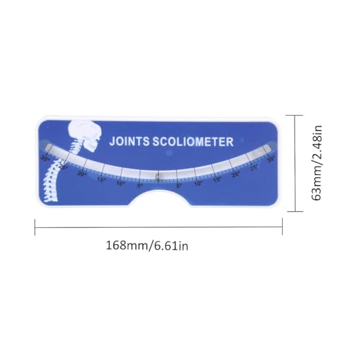 GMBYLBY Scoliosis Testing Meter Metal Spine Measuring Tool for Hospital 0‑30° Testing Protractors