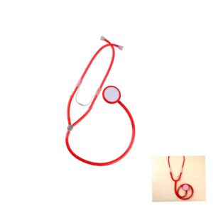 Muzrunq Nurse Stethoscope Toy Halloween Role Play Cosplay Costume Props Adults Nurse Accessories Halloween Party Supplies Red 1 Pack.