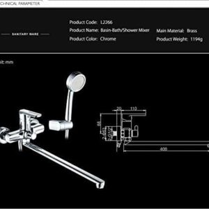 Bathtub Faucet Brass Chrome Wall Mounted Bathtub Shower Mixer Tap Hot And Cold Water Faucet Bath Bathtub Faucets