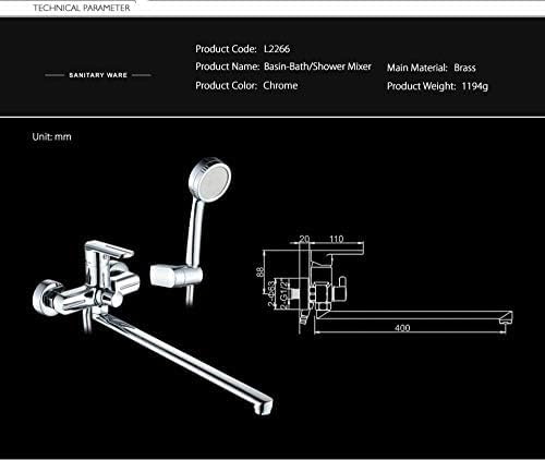 Bathtub Faucet Brass Chrome Wall Mounted Bathtub Shower Mixer Tap Hot And Cold Water Faucet Bath Bathtub Faucets