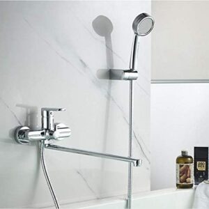 Bathtub Faucet Brass Chrome Wall Mounted Bathtub Shower Mixer Tap Hot And Cold Water Faucet Bath Bathtub Faucets