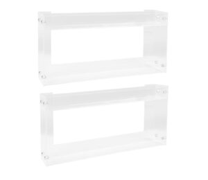 2 pack medicine cabinet wall mounted,transparent lattice medicine storage box, no installation required medicine cabinet organizer, small wall cabinet for bathroom, kitchen, rv, first aid, and more