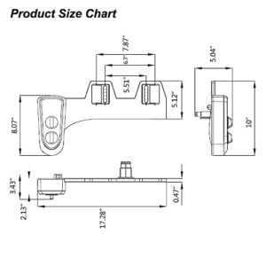 Bidet Attachment Automatic Double Nozzle Water Pressure Cold Water Toilet Bidet for Women Laundry (16.9)