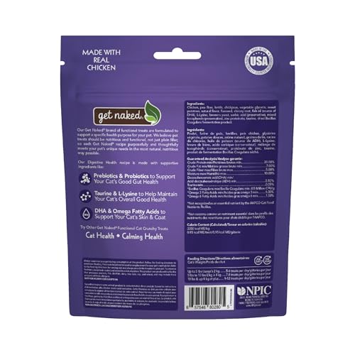 Get Naked Cat Crunchy Treats Chicken Flavor, Digestive Health, 6-oz Bag