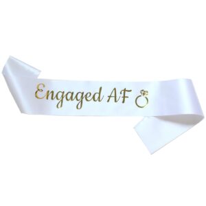 jozlynn engaged af sash, couple wedding party, bridal shower, bachelorette, engagement party accessory, engagement gift for women, bride, groom-to-be (1)