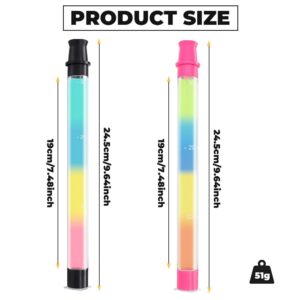 2 Packs Shot Straw, Shot Holder Straw for Drinks and Chasers, Take Shot Tube Straw for Beach, Pool Parties, Works With All Bottles & Glasses, Smooth Sipping, Leak-Proof (Black+Pink)