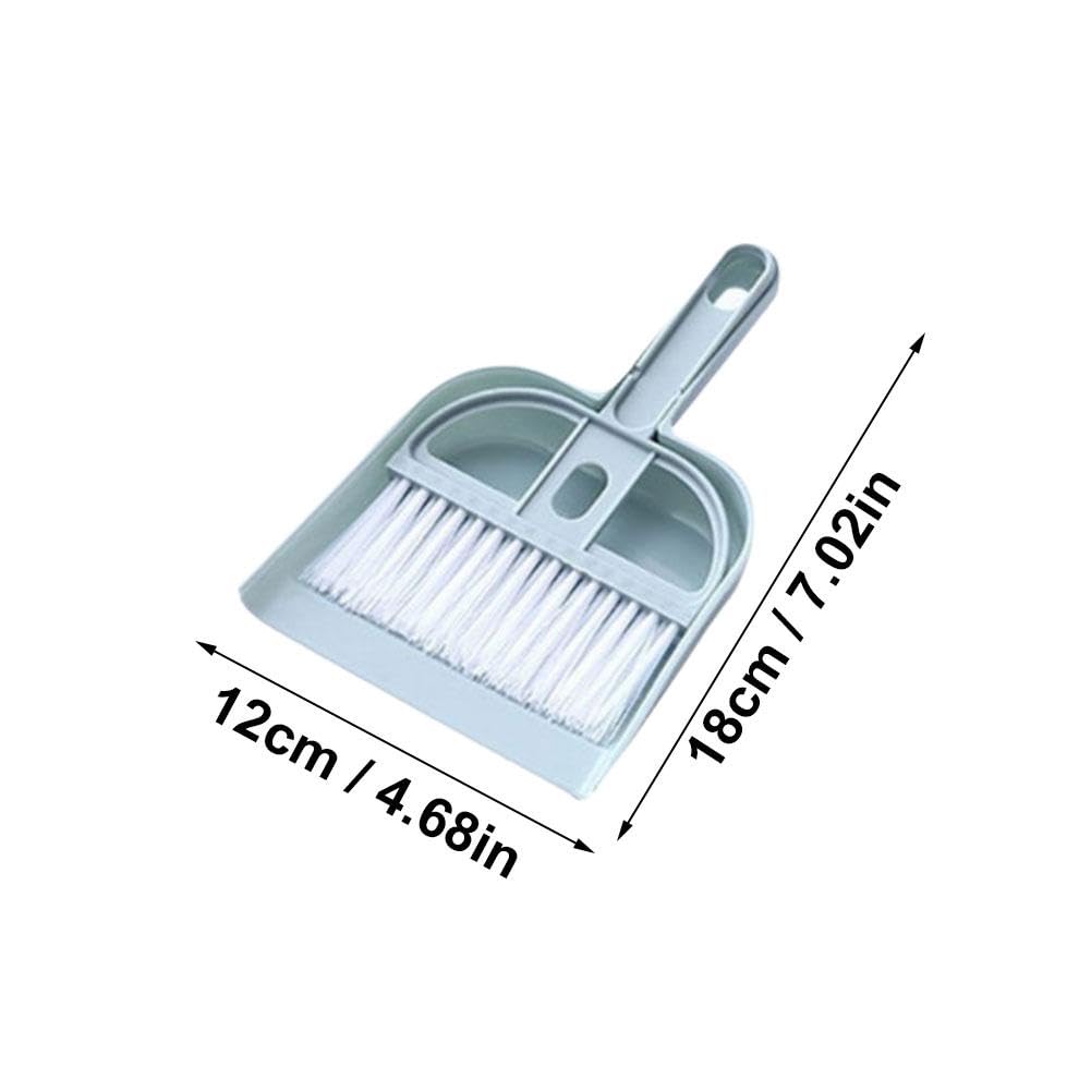 generic 3 Sets Small Dustpan and Brush Set, Mini Dust Pans with Brush Cleaning Brush, Hand Broom and Dust Pan Combo Set, Desktop Sweep Broom for Computer Keyboard Desktop Car Table