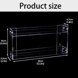 2 Pack Medicine Cabinet Wall Mounted,Transparent Lattice Medicine Storage Box, No Installation Required Medicine Cabinet Organizer, Small Wall Cabinet for Bathroom, Kitchen, Rv, First Aid, and More