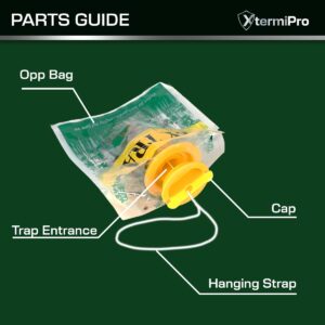 Fly Bags 4 Pack | Disposable Fly Traps Outdoor | Effective Fly & Fruit Fly Catcher | Fly Trap Indoor | trampa para moscas | for Backyards, Patios, Barns and Stables