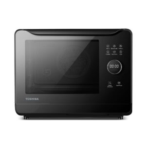 toshiba 6-in-1 compact steam oven, combi oven countertop with convection steam & bake, ferment, air fryer, slow cook, smart app control, 36 preset menus and steam cleaning, 20l