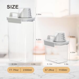 NBILIC Cereal Containers Storage Set, 4 PCS Airtight Food Storage Containers with Flip-Top Lids, Plastic Cereal Organizer Dispenser for Kitchen, Pantry Organization Storage (ZL4PCS RE)