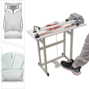 22.83" Foot Pedal Impulse Sealer heat sealing machine,Plastic Bag sealer AC220V,Foot-pedal Sealer 0.6mm Sealing Width