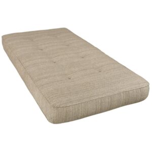 Pemberly Row Twin-Size Tufted Fabric Daybed Mattress - Woodsmoke Brown