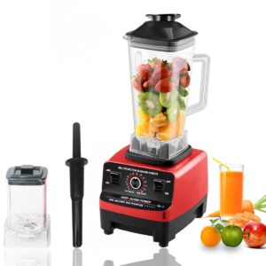 tkradish 2 in 1 food blender for kitchen, 1500 watt powerful professional countertop blender, commercial blender processor for smoothies shakes ice crushing frozen fruits soups with 2 container(24+68)