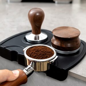 Espresso Tamping Mat Coffee Tamper - Coffee Tamper Mat for Espresso Machine Accessories, Food Safe Silicone Espresso Tamper Mat for Protect Counter (Large)