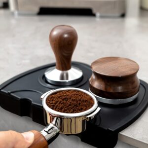 Espresso Tamping Mat Coffee Tamper - Coffee Tamper Mat for Espresso Machine Accessories, Food Safe Silicone Espresso Tamper Mat for Protect Counter (Large)