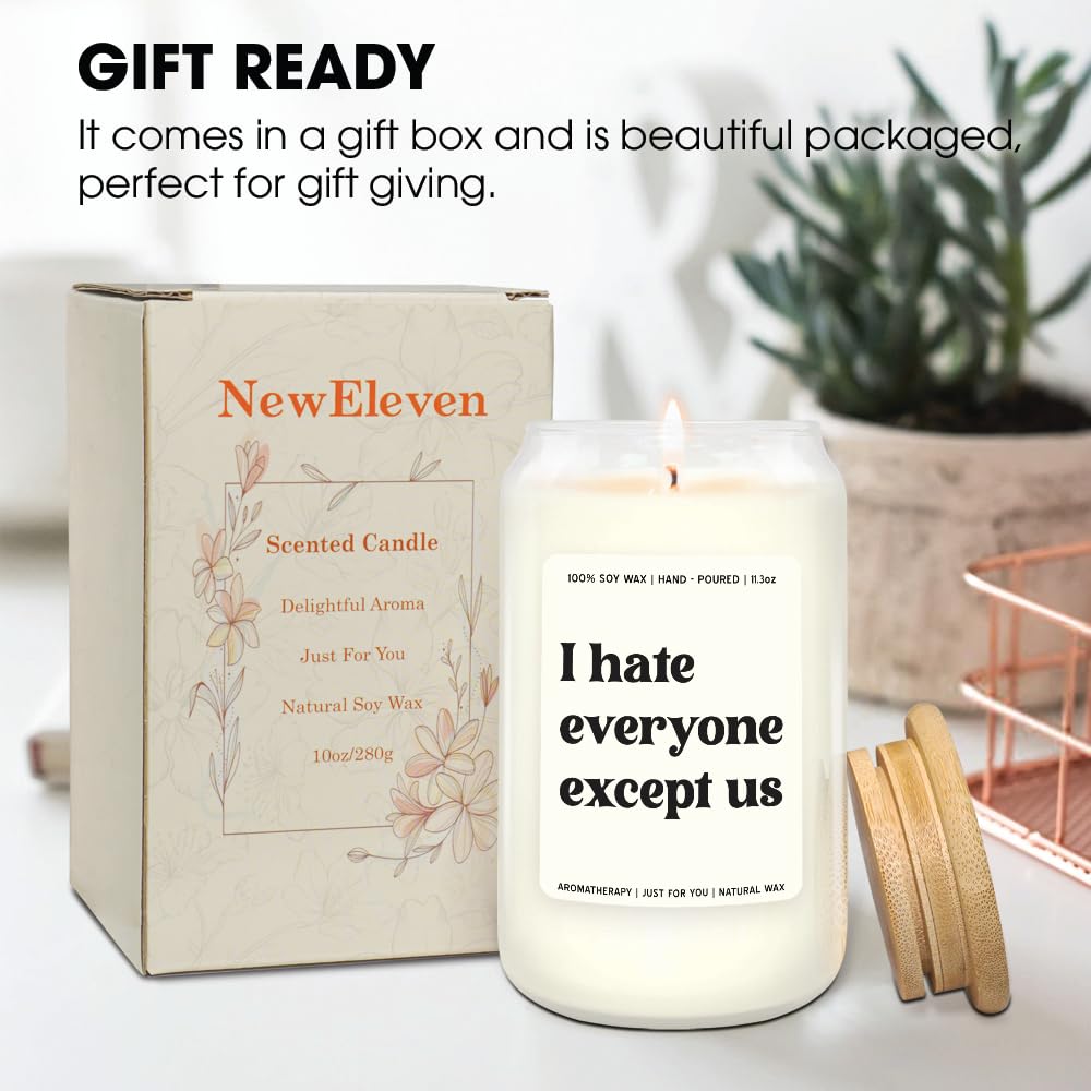 NewEleven Christmas Gifts for Women Friendship - Funny Gifts for Friends Female - Unique Friendship Gifts for Women, Friend, Female, Bestie, BFF, Soul Sister, Work Bestie - Candle