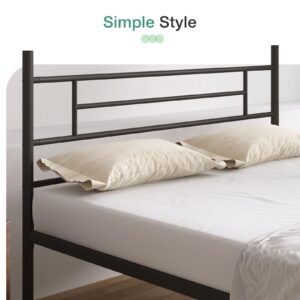 Novilla Queen Bed Frame with Headboard and Footboard, 14 Inch Metal Platform Bed Frame Queen Size, Large Storage Space, Heavy Duty Slats Support, Mattress Foundation No Box Spring Needed