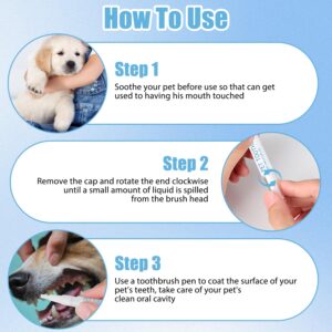 3 Pcs Pet Toothbrush Pen, Dog Teeth Cleaning Pen, Dog Tartar Remover for Teeth, Cat/Dog Tooth Whitening & Cleaning, Natural Plant Substance-Pet Teeth Repairing Kit