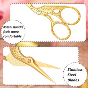 10 Pcs Stork Scissors Embroidery Scissors Bulk 3.6 Inch Stainless Steel Small Craft Scissors Rainbow Cross Stitch Sewing Crochet Scissors DIY Tools Dressmaker Scissors