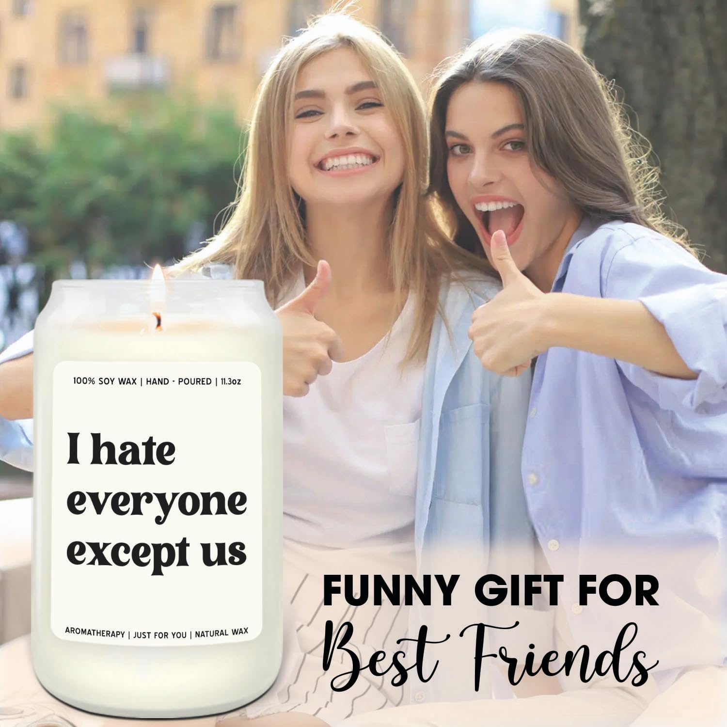 NewEleven Christmas Gifts for Women Friendship - Funny Gifts for Friends Female - Unique Friendship Gifts for Women, Friend, Female, Bestie, BFF, Soul Sister, Work Bestie - Candle