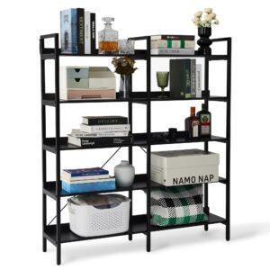 Netstar Book Shelf, 5 Tier Bookcase, 41.24'' Book Case Tall Bookshelf for Books, Display Shelves Shelf Storage Organizer, 5 Open Book Shelves, Corner Storage Shelve for Home Office, Living Room