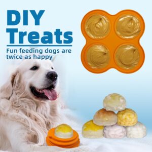 Kershyapet Frozen Dog Toy to Keep Them Busy, Dog Enrichment Toys for Large Dogs, Skull Treat Dispensing Dog Toys for Boredom, Anxiety Relief, Sturdy Safe, Easy Clean, Orange