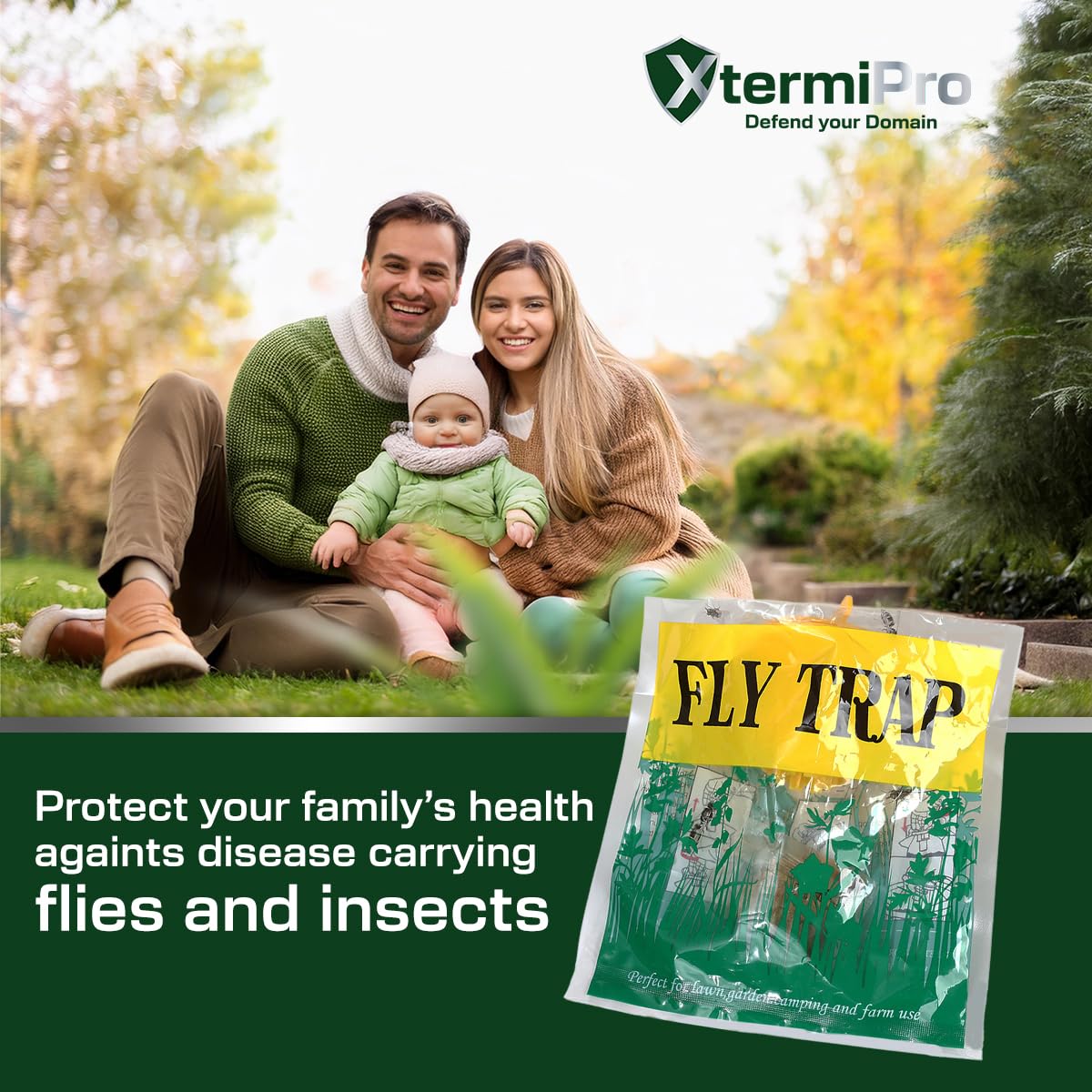 Fly Bags 4 Pack | Disposable Fly Traps Outdoor | Effective Fly & Fruit Fly Catcher | Fly Trap Indoor | trampa para moscas | for Backyards, Patios, Barns and Stables