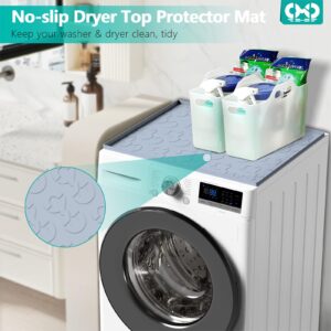 CMDZHF Washer and Dryer Covers for The Top 23.6 x 19.6'' Washer and Dryer Top Protector Mat Washing Machine Mat for Top of Washer Waterproof Dust Top Cover for Home Kitchen Laundry Room