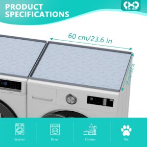 CMDZHF Washer and Dryer Covers for The Top 23.6 x 19.6'' Washer and Dryer Top Protector Mat Washing Machine Mat for Top of Washer Waterproof Dust Top Cover for Home Kitchen Laundry Room