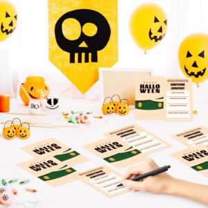 51 Pcs Halloween Party Supplies, Halloween Costume Contest Ballot Box with 50 Voting Cards Party Supplies for Halloween Party Decor