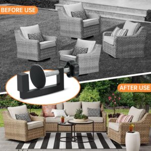 Outdoor Patio Furniture Clips, Adjustable Sectional Couch Sofa Funiture Clamps, Patio Rattan Clamps Wicker Chair Fasteners for Keeping Furniture Together (4PCS)