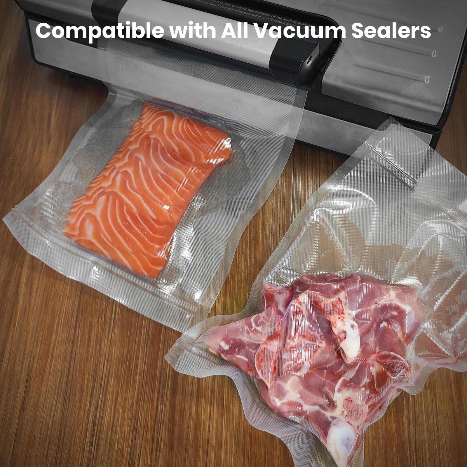 Gasbye Vacuum Sealer Bags, 2 Pack 8"x 20' Rolls Bags, BPA-Free Commercial Grade, Durable Customized Size for Airtight Food Storage, Meal Prep or Sous Vide Cooking