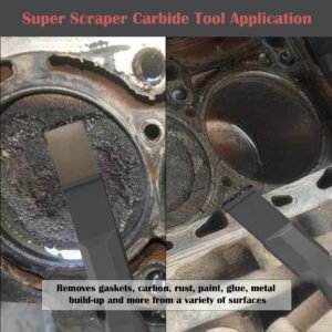 Carbide Scraper, Super Carbide Gasket Scraper for Metal and Automotive, 1-1/4 Inch and 5/8 Inch Carbide Scraper Set (Grey 2-Piece)