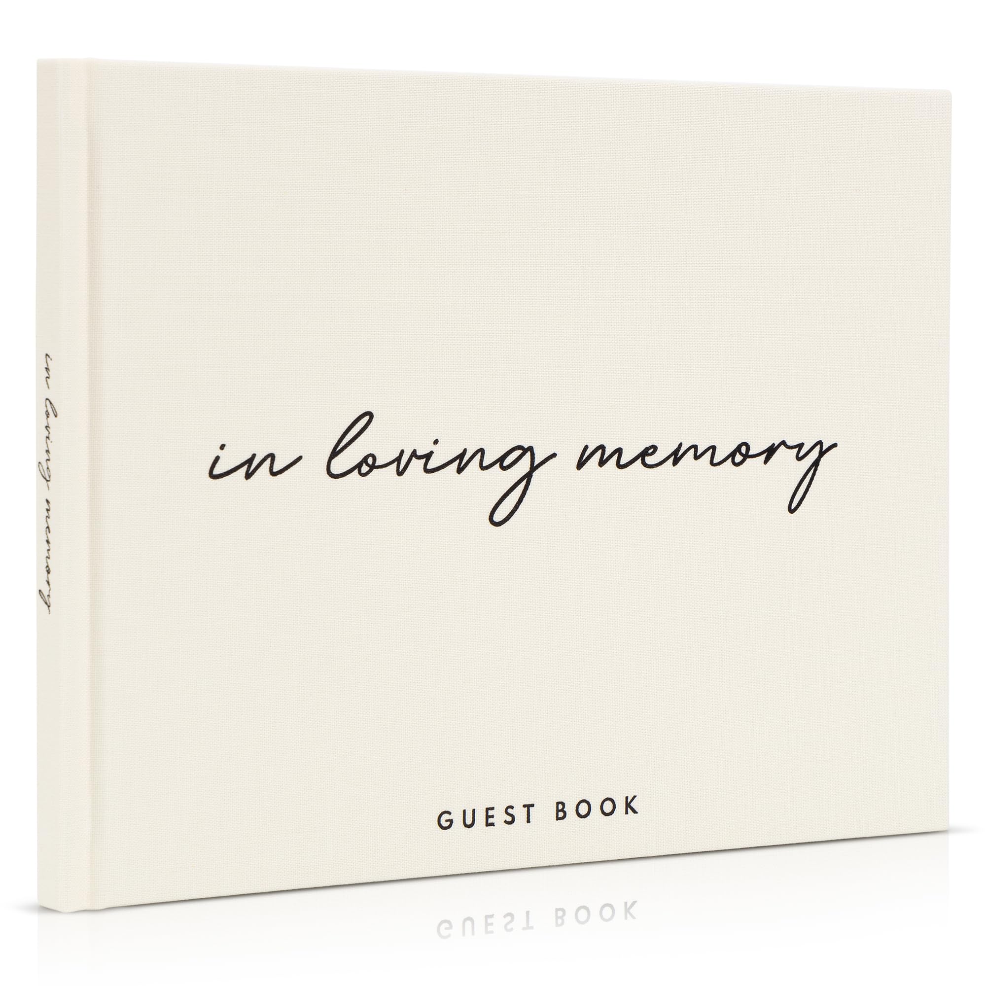 ZICOTO Beautiful Linen Funeral Guest Book for The Celebration of Life - The Perfect in Loving Memory Book with Ample Space to Sign in for Guests - Premium Craftsmanship for Honoring Loved Ones